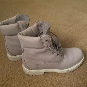 Grey timberland boots